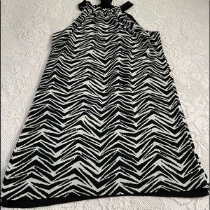 White House Black Market zebra print reversible sundress.